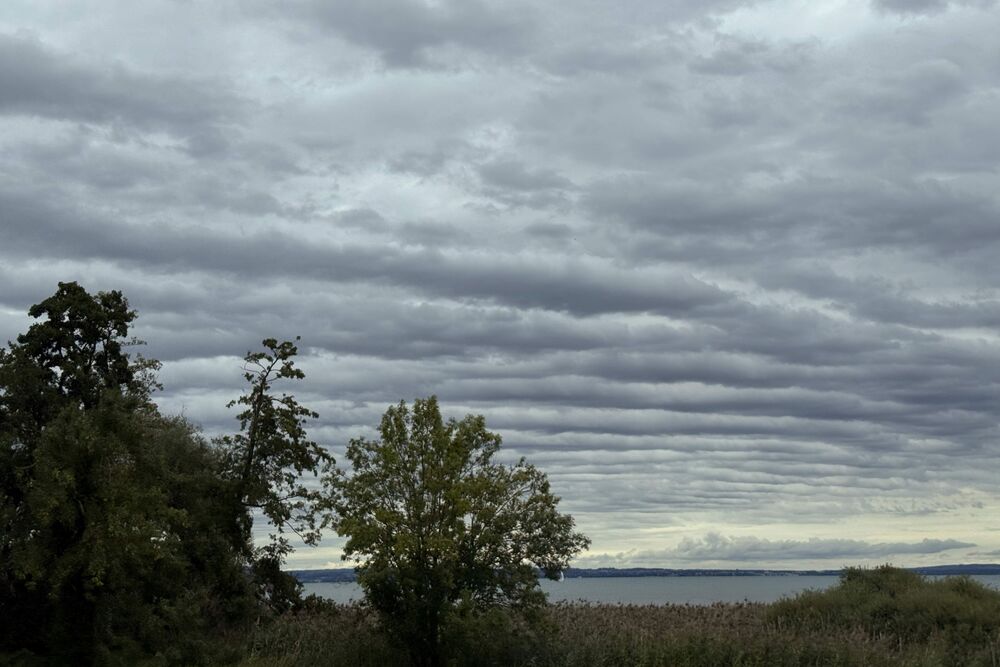 Der September begann mit trübem Wetter. Am 1. September waren Wolkenwellen über dem Bodensee bei Egnach TG am Himmel zu sehen. (Foto: Andreas Walker)